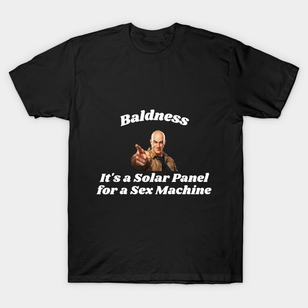 Bald Guy Solar Panel T-Shirt by BarnesPrintHub